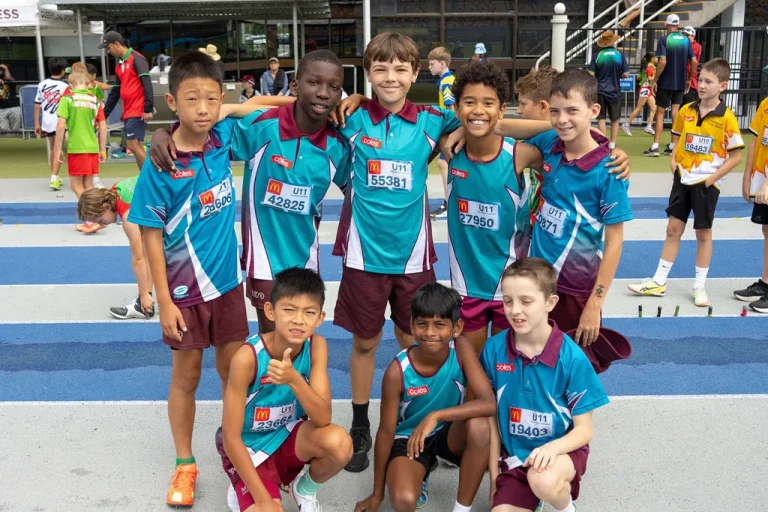 Under 11 Boys competing at regional relays