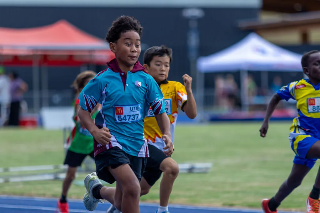 Springwood Sharks athlete competing in a sprints race