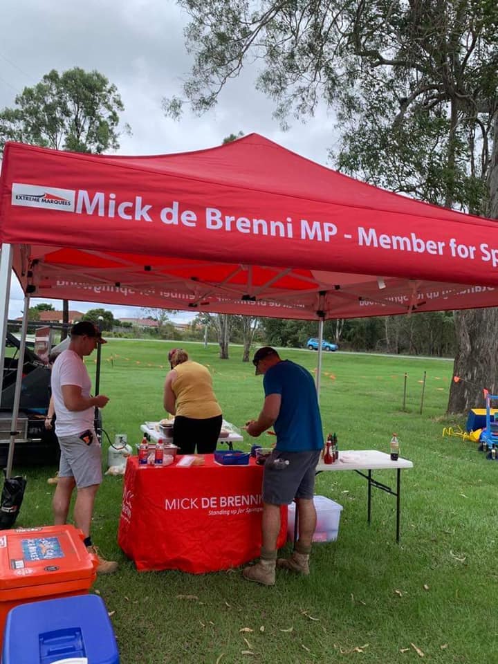 Community Spirt - local politicians helping out in clean up efforts